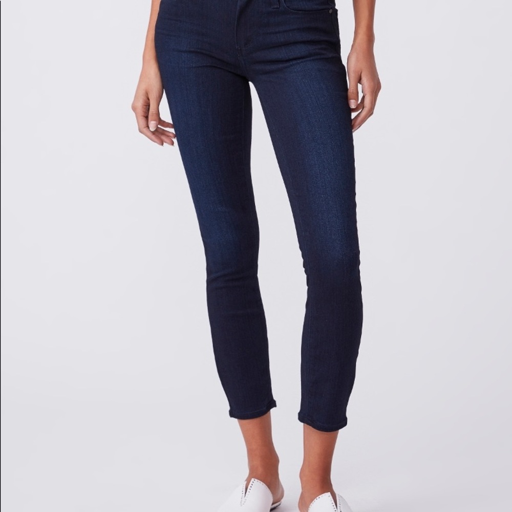 Paige Verdugo Crop Dark Wash Denim Skinny Jeans 26
